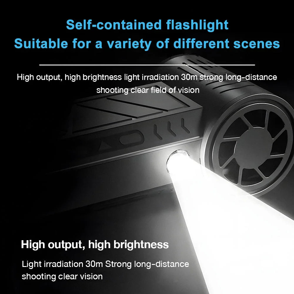 130000 RPM  Fan Electric Air Blower Brushless Motor High-Speed Violent Fan 52m/s Overheat Protection 4000mAh Battery