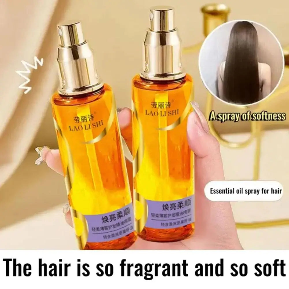 Hair Oil Spray Fragrance Hair Mask Nourishing Conditioning Oil Deeply Moisturizing Hair Curly Spray Gift Women Hair Care Serum