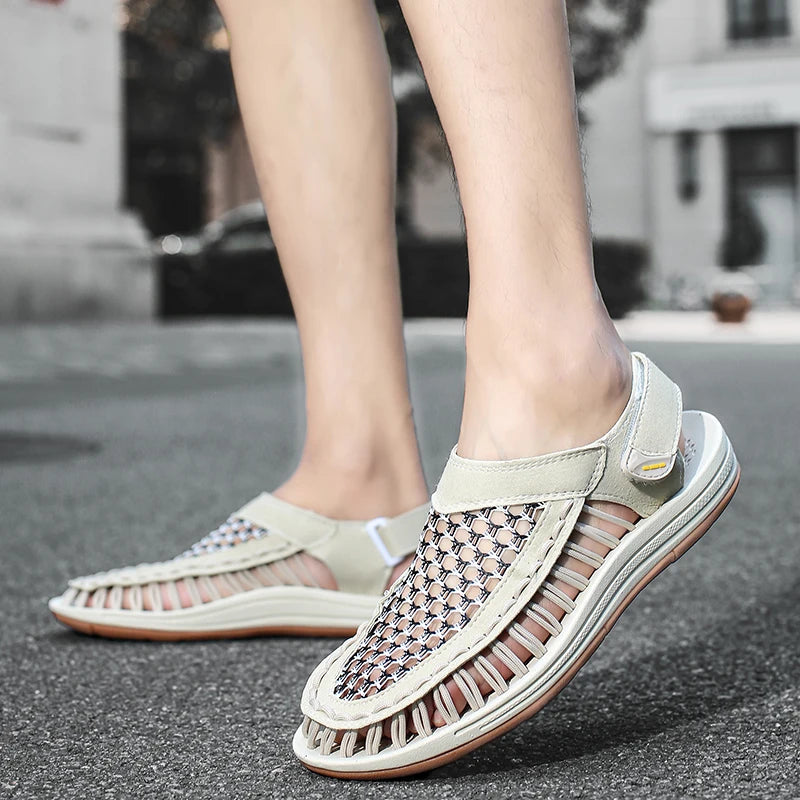 Summer Hand-woven Men's Sandals Fashion Men Casual Shoes Brand Designer Sneakers High Quality Outdoor Beach Sandals Men Shoes