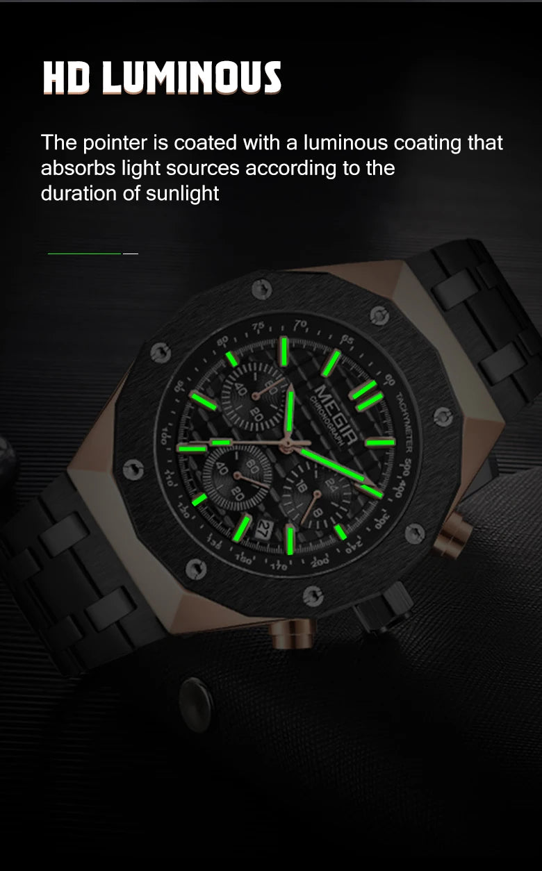 2026 New Watches for Men Leather Mens Military Sport Waterproof Watch Quartz WristWatch Chronograph Male Clock