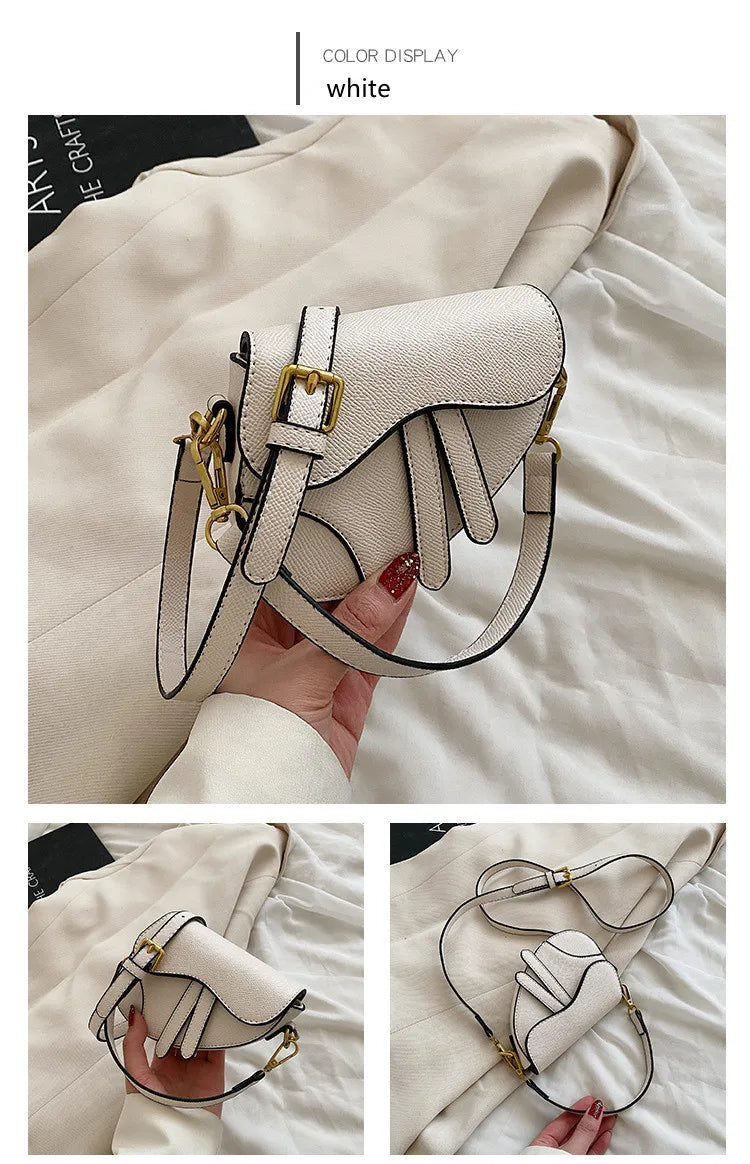 Fashion Children's Bags Ins Girls Niche Messenger Bag Retro Portable Saddle Bag Baby Kids Shoulder Bag Accessories Handbag BM092