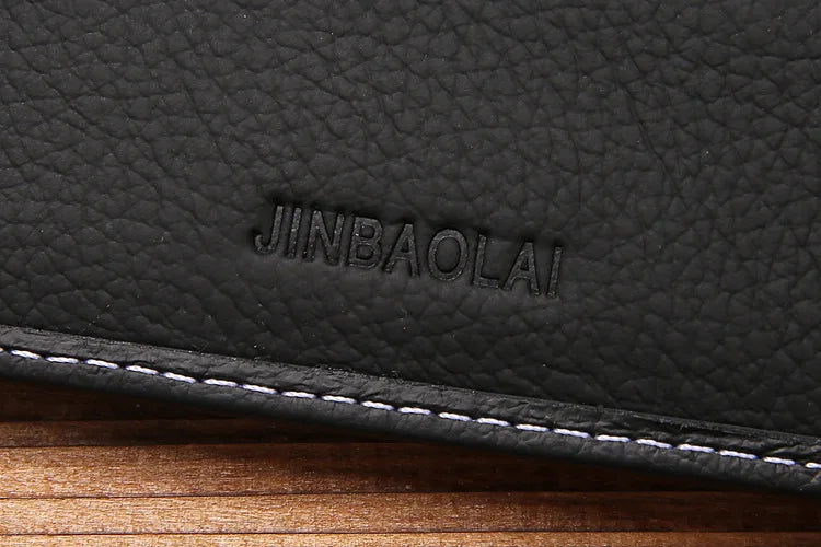 Genuine Leather Mens Wallet Premium Product Real Cowhide Wallets for Man Short Black Walet Portefeuille Homme Short Purses