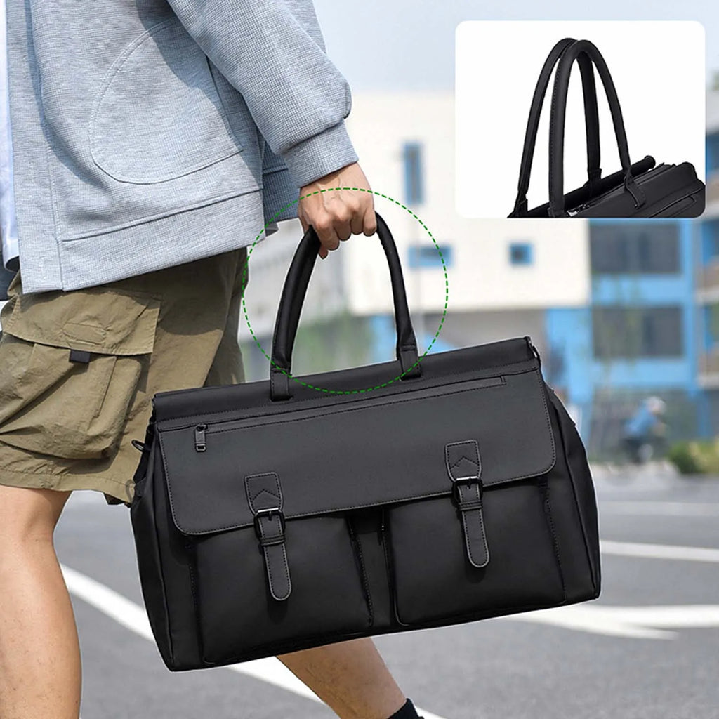 Men's Work Bag,Large Capacity Commuter Bag with Separate Wet/Dry Compartment,Multi-Purpose Travel Duffel for Gym Business Trips