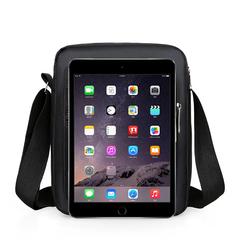 Men's Shoulder Bag Business Leisure Large Capacity Portable Handbag Multi Layer Waterproof Summer Male's Crossbody Bags