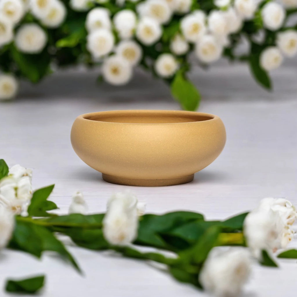 Flowerpot Red Stoneware Flower Pots With Drain Hole Elegant Promote Healthy Growth Planter For Balcony Living Room Bedroom