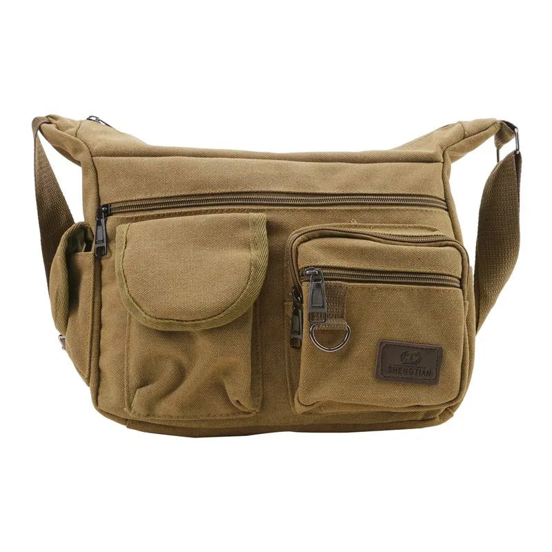 Men Canvas Shoulder Bags Casual Tote Travel Men's Crossbody Bag Luxury Messenger Bags Fashion High Quality Handbag