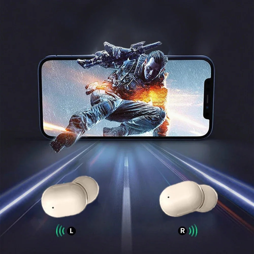 VIKEFON Bluetooth 5.3 Earphones Mini Headphones TWS Wireless Earbuds HIFI Stereo Noise Reduction Heasets with Microphones