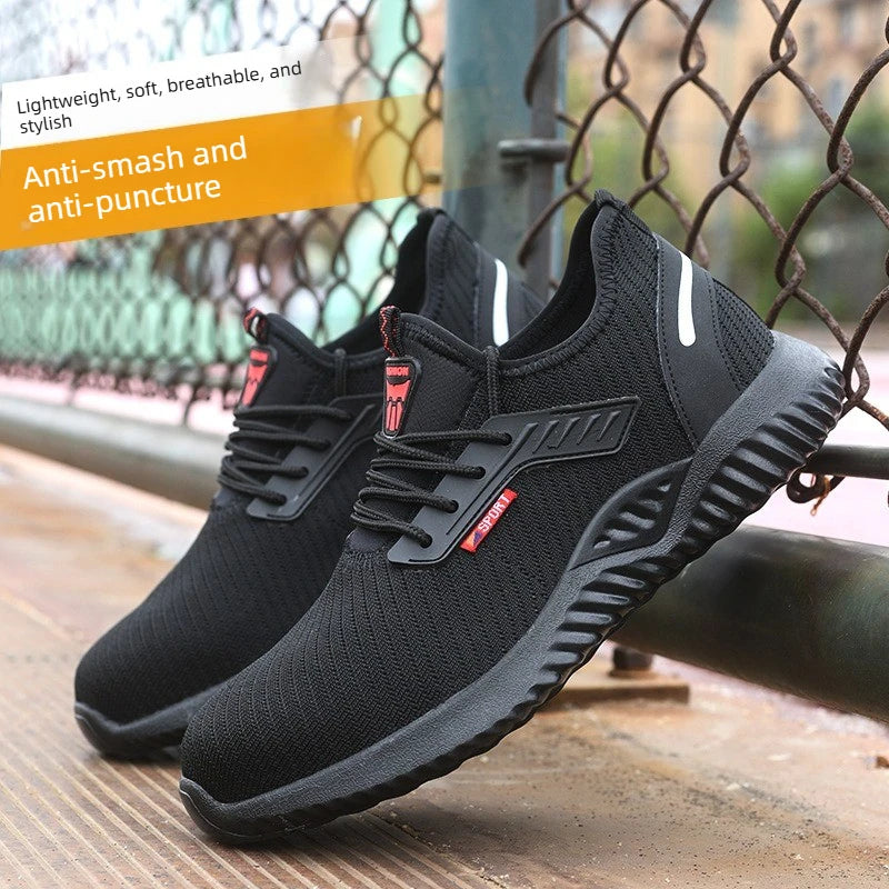 Safety Shoes Work Sneakers Steel Toe Men Women Anti Smash  Shoes Light BreathablePuncture Proof Work Boots Indestructible Safety