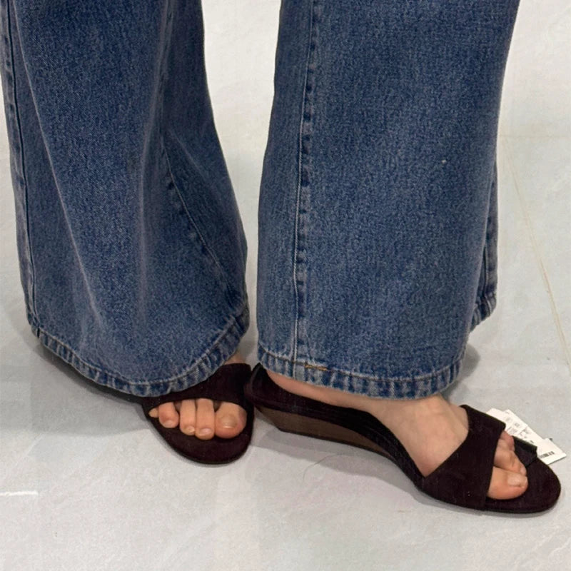 Sandals With Platform For Women New 2025 Brand Sandals Luxury Wedge Sandals Platform Sandals Simple Versatile Fashion Sandals