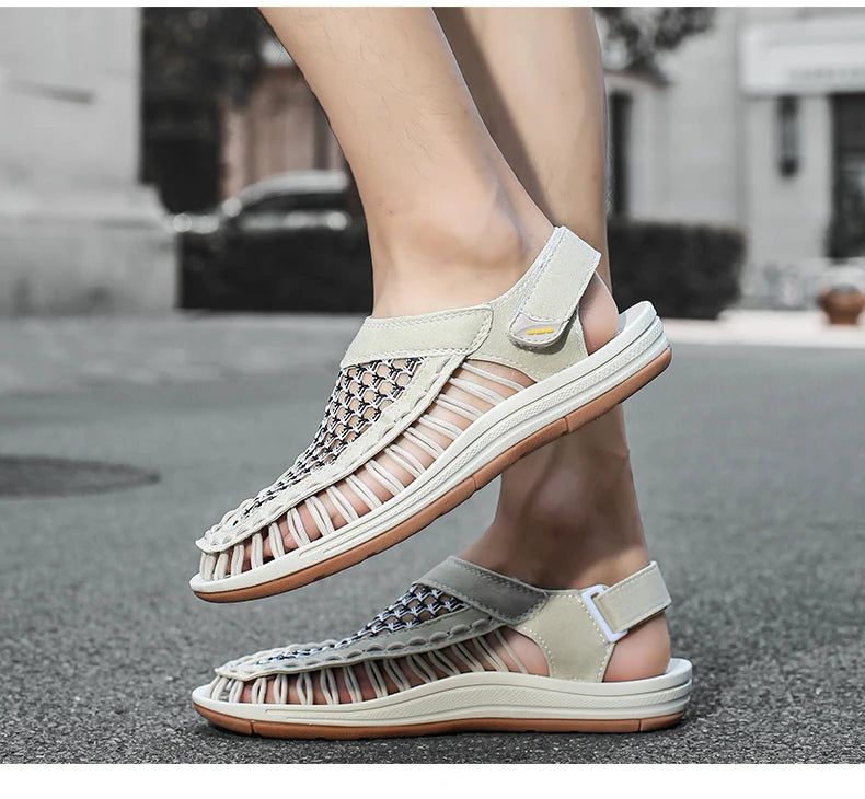 Summer Hand-woven Men's Sandals Fashion Men Casual Shoes Brand Designer Sneakers High Quality Outdoor Beach Sandals Men Shoes
