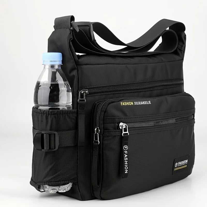 Multifunctional Crossbody Bags for Men, Nylon Waterproof Shoulder Bag, Luxury Design, 2025