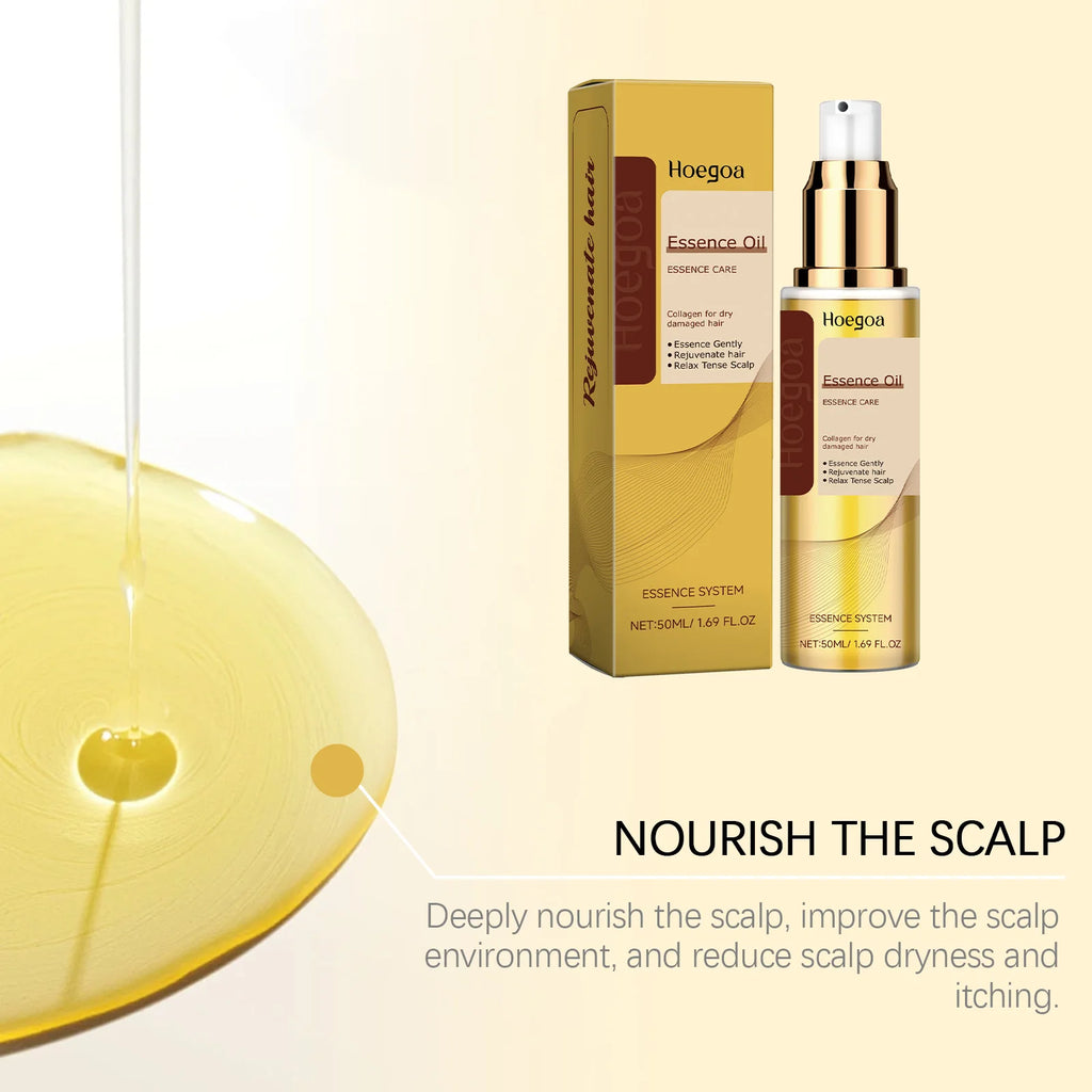 Plant Extract Hair Care Essential Oil, Smooth and Shiny without Greasiness, Gently Repairs Scalp and Hair, Glossy Nourishing Oil