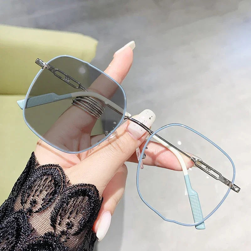 Vintage Photochromic Sun Glasses Unisex Near Sight Myopia Eyewear Outdoor UV400 Shades Glasses Prescription Eyeglasses 0 To -4.0