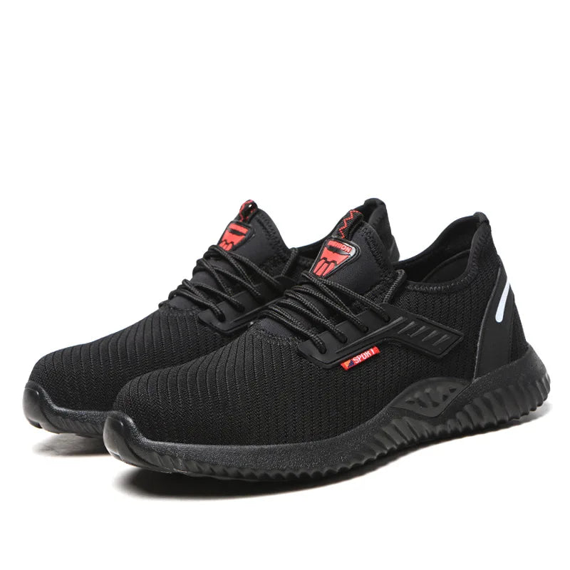 Safety Shoes Work Sneakers Steel Toe Men Women Anti Smash  Shoes Light BreathablePuncture Proof Work Boots Indestructible Safety