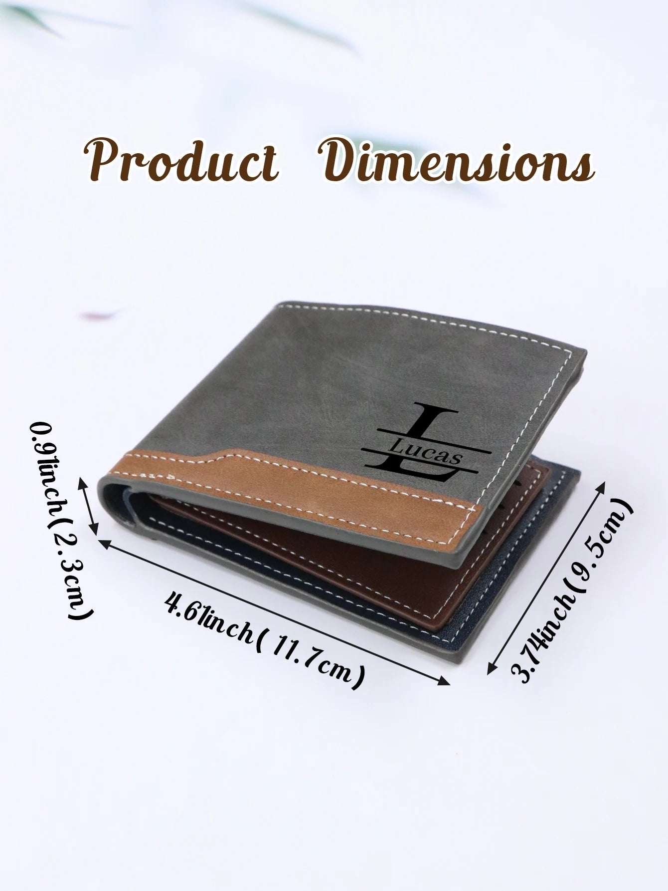 Personalized Wallet With Initial And Name, Customized Mens Wallet,Custom Letter A-Z Monogram Style For Daily Carry,