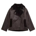 Women's Jackets 2025 New Faux Leather Jackets For Women Winter Warm Bomber Jacket Woman Long Sleeve Demi-Season Plush Jacket