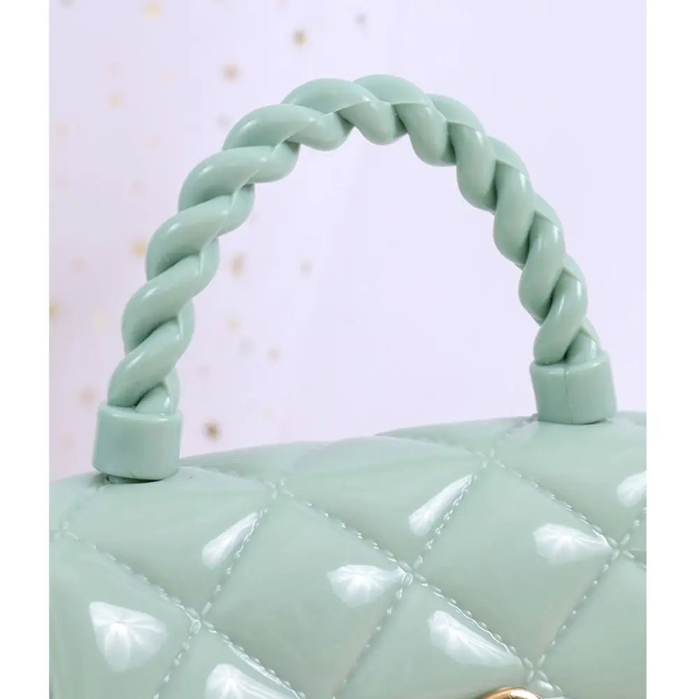 Kids PU Leather Crossbody Bags Girls Heart Shoulder Bags Children Mini Coin Purses Jelly Bag Kids Handbag Gifts