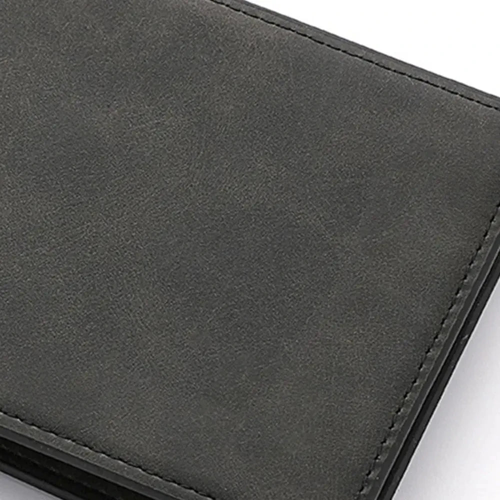 Men's Fashion Wallet For PU Leather Short Purse with Dollar Clip Multi Card Slots Large Capacity Coin Holder Slim Money