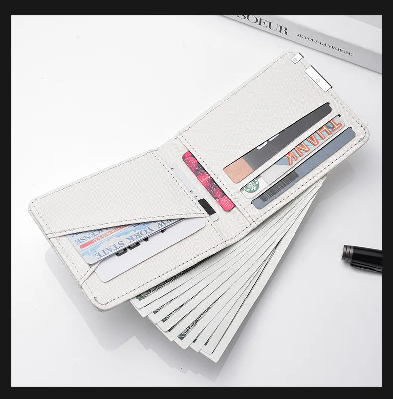 Men's Slim Wallet – PU Leather, Multi-Card Holder with Metal Accent, Lightweight & Stylish for Daily Use
