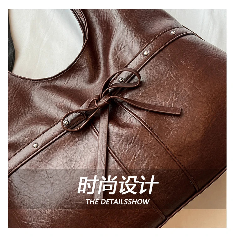 PU Large Capacity Hasp Tote Bags Solid Color High Quality Ladies Bags 2025 Hot Sale Light Luxury Commuting Women's Handbags
