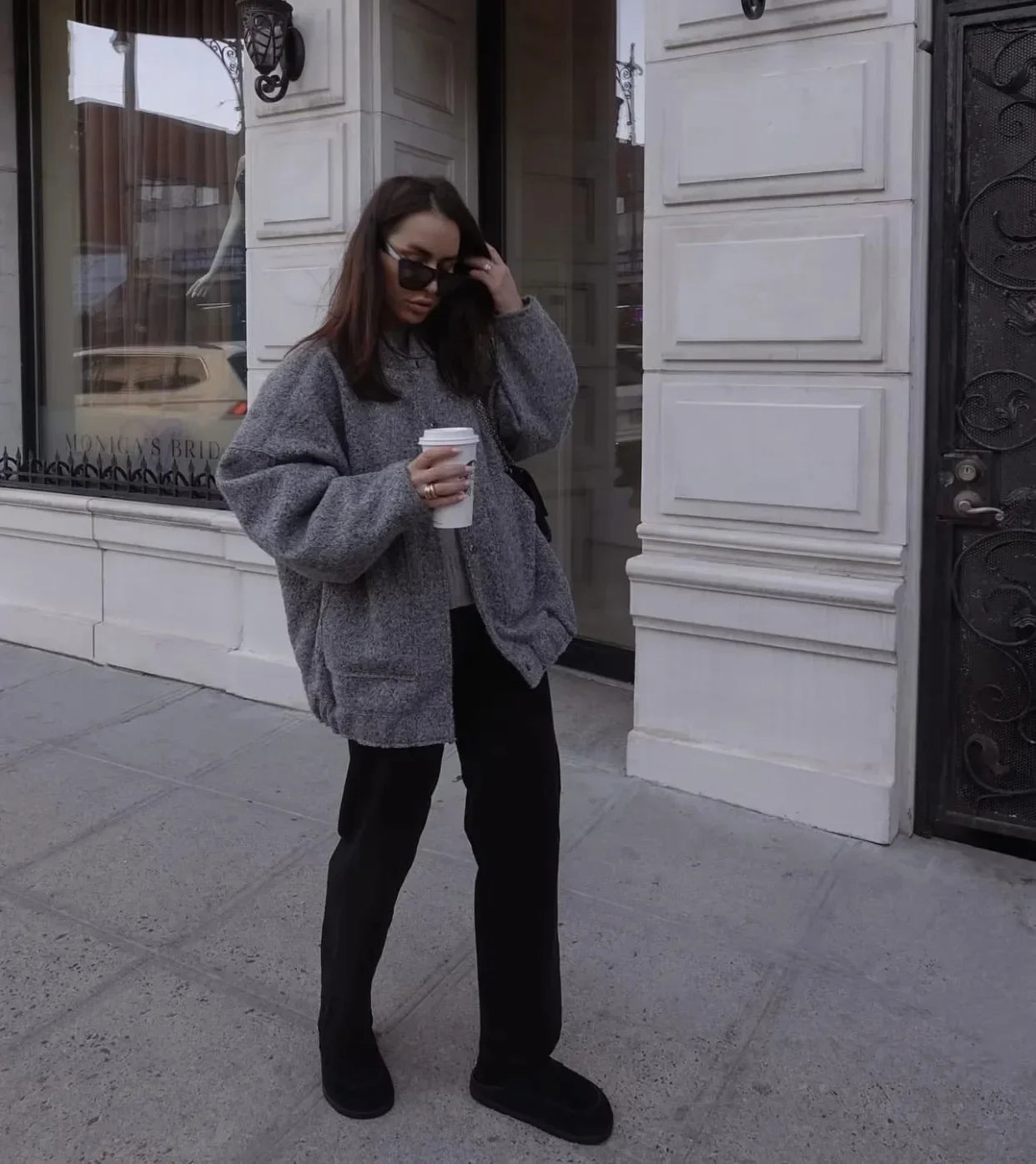 Casual Jackets For Women Fashion Chic Lady Long Sleeves Mock Neck Warm Coat Top Female Autumn Outwear Bomber Jackets Coats