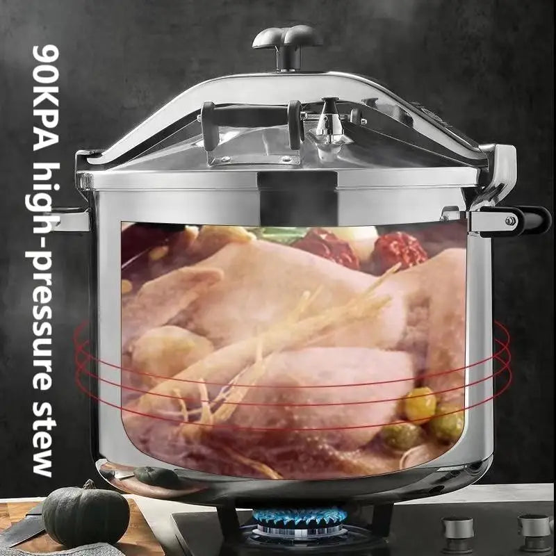 2025 New Pressure Cooker - 8L Commercial Stainless Steel Explosion-Proof Design for Gas & Induction Cooktops, 100KPA Fast Cookin