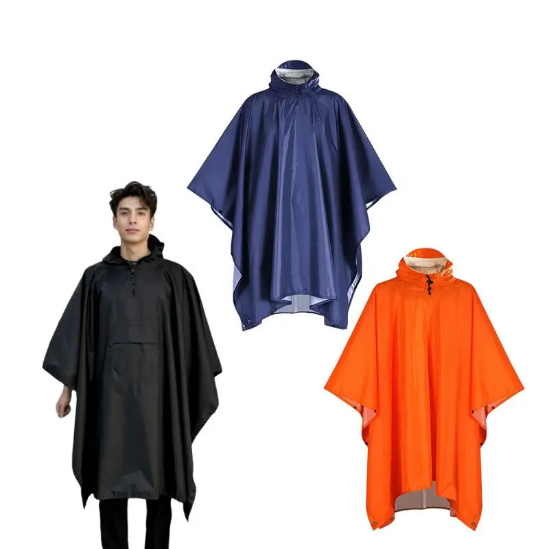 Rain Coat Travel Raincoat Waterproof Rain Poncho Hooded Sun Shelter For Outdoor Camping Hiking Fishing Cycling Climbing