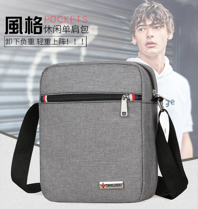 2022 Men's Bag Fashion Small Canvas Casual Handbags Male Cross Body Shoulder Messenger Bags for Men Purses and Handbags