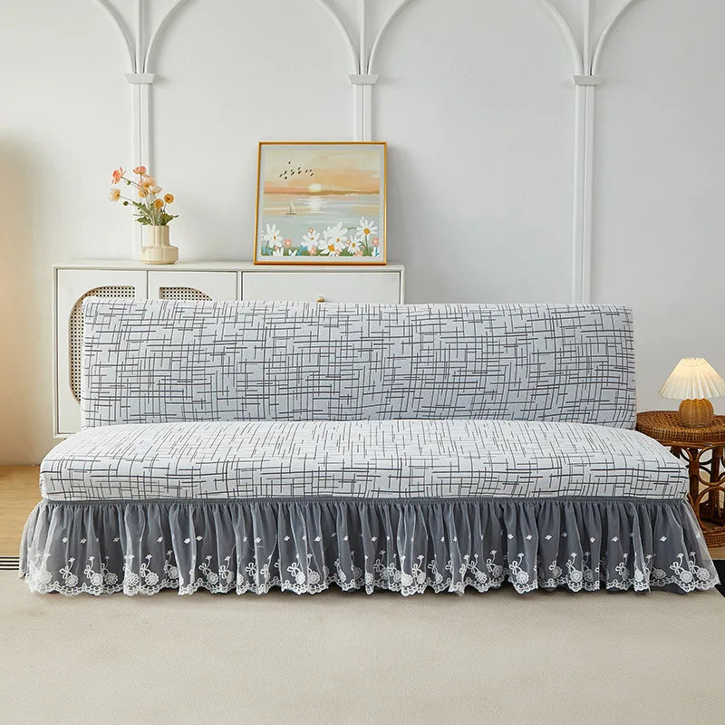 Armless Futon Folding Sofa Bed Cover To Prevent Cat Scratching/Protector Dustproof Non-Slip Stretch Folding Sofa Covers 소파 커버