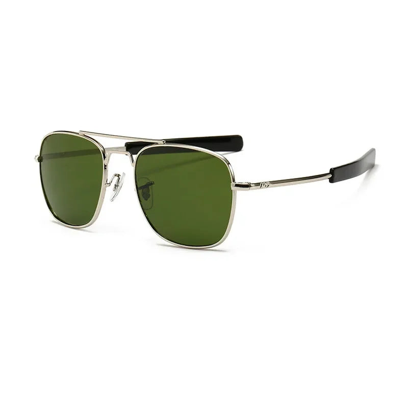 Men luxury Brand Designer Sun Glasses Vintage fashion Aviation AO Sunglasses For Male American Army Military Optical Glass /.\'[