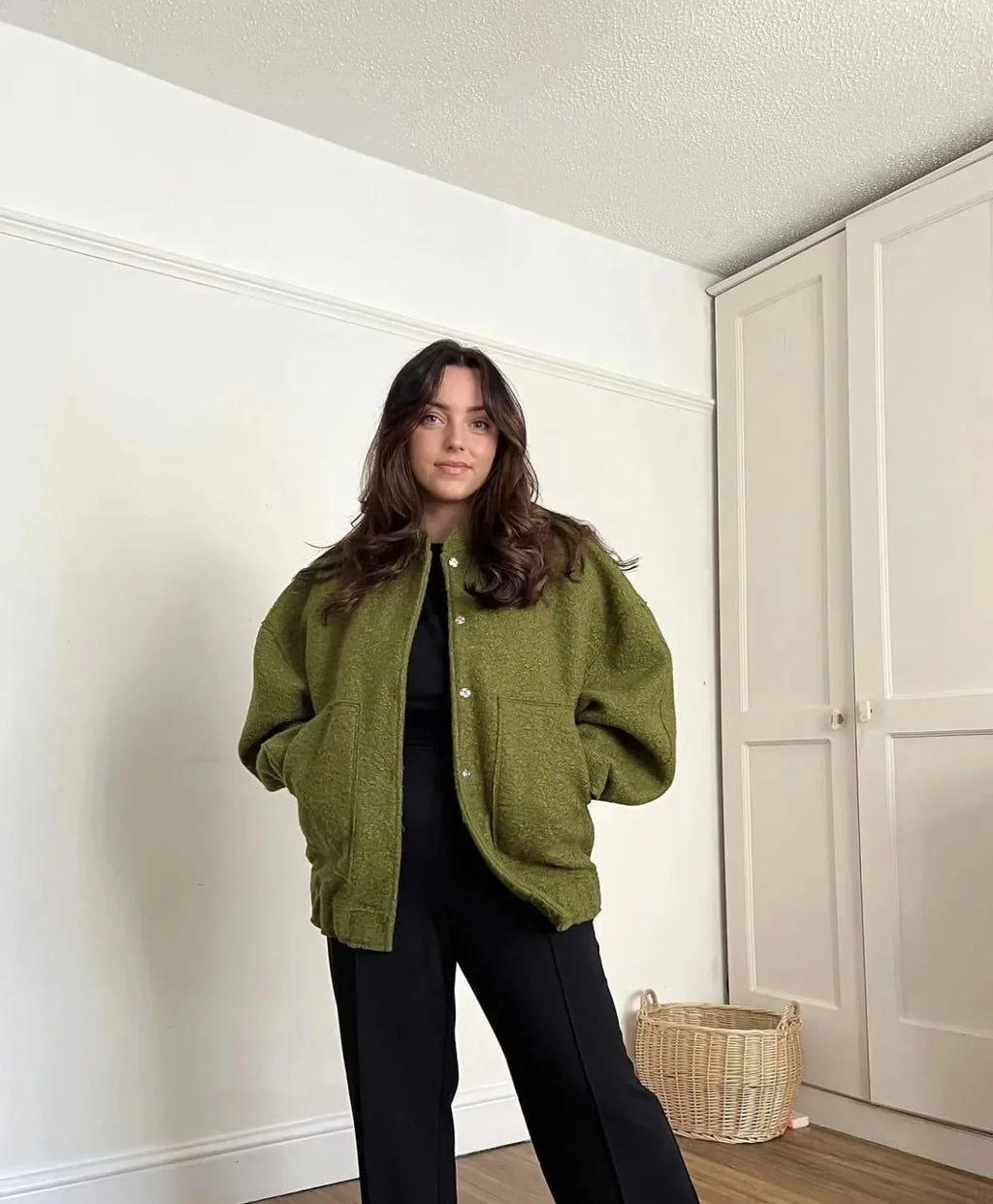 Casual Jackets For Women Fashion Chic Lady Long Sleeves Mock Neck Warm Coat Top Female Autumn Outwear Bomber Jackets Coats
