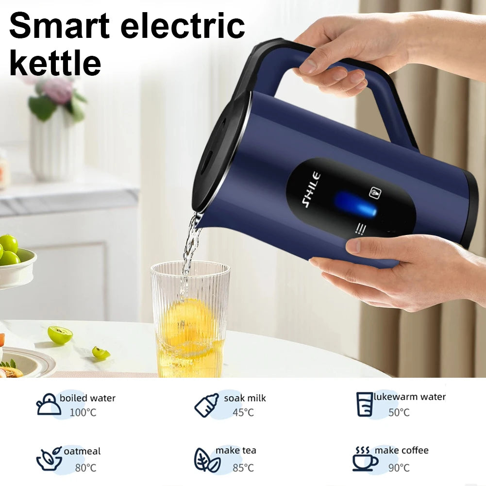 2.2L Stainless Steel Electric Kettle Hot 1500W Fast Boil Water Boiler Multifunctional Boil Water Pot For Home Making Tea Coffee