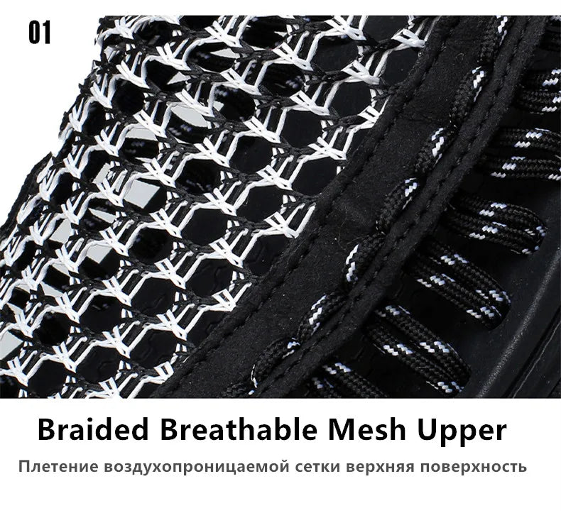 Summer Hand-woven Men's Sandals Fashion Men Casual Shoes Brand Designer Sneakers High Quality Outdoor Beach Sandals Men Shoes