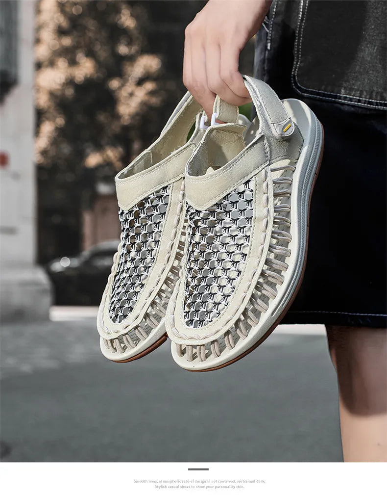 Summer Hand-woven Men's Sandals Fashion Men Casual Shoes Brand Designer Sneakers High Quality Outdoor Beach Sandals Men Shoes