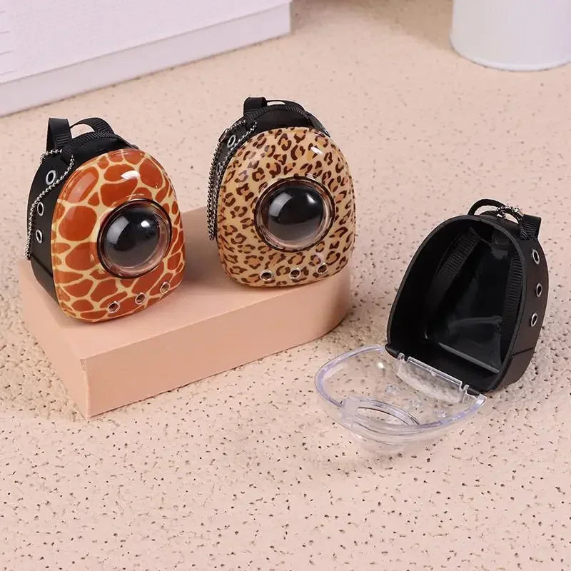 HOT Cute For Labubu Doll Canvas Backpack Simulation Pet Bag for 15/17cm Dolls Cute Doll Accessories