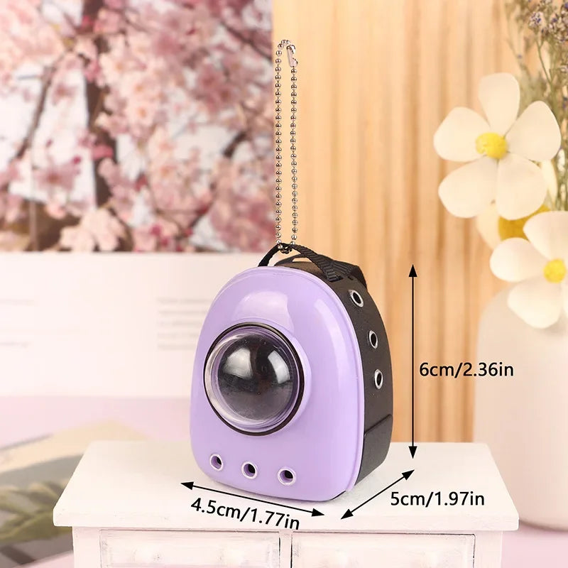 HOT Cute For Labubu Doll Canvas Backpack Simulation Pet Bag for 15/17cm Dolls Cute Doll Accessories