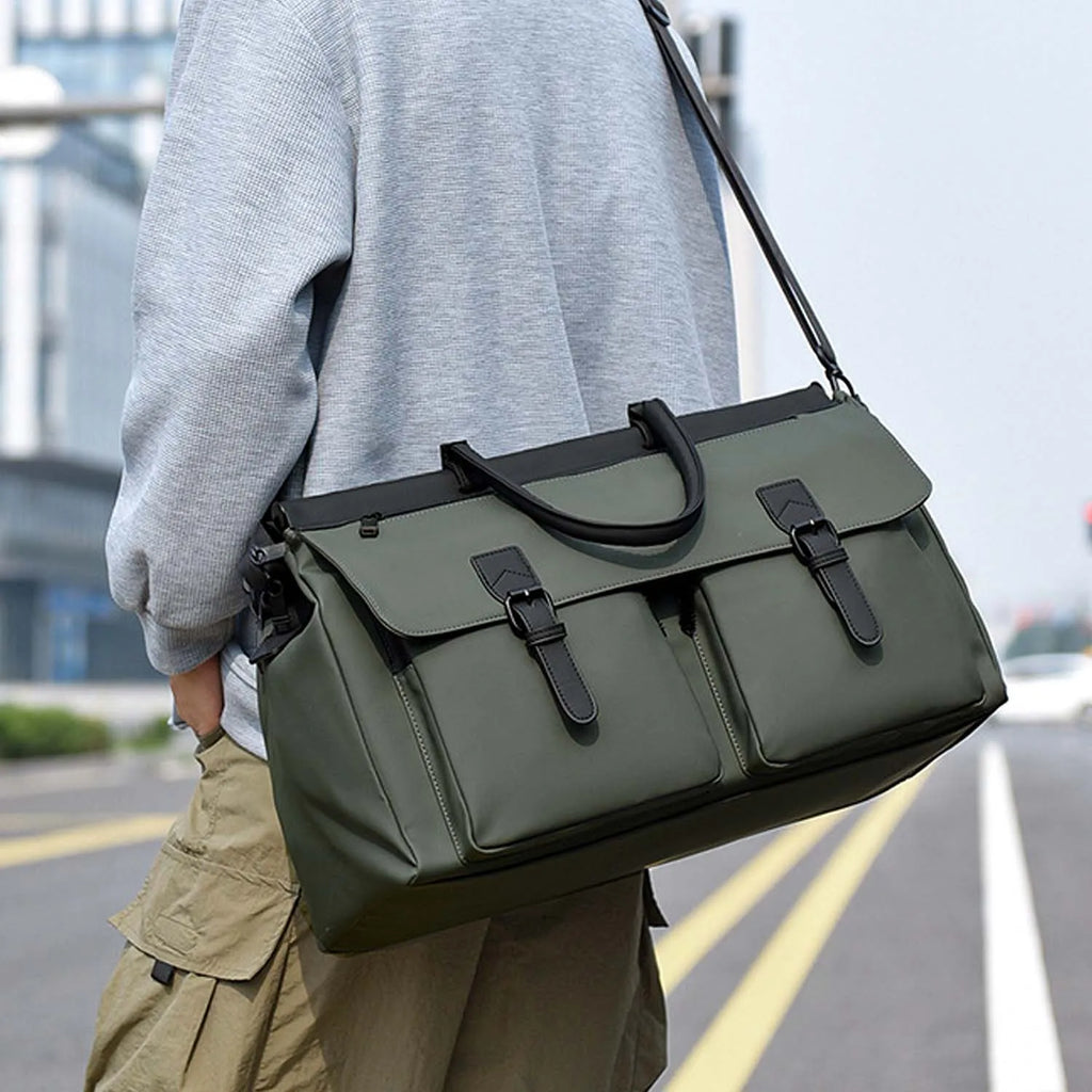 Men's Work Bag,Large Capacity Commuter Bag with Separate Wet/Dry Compartment,Multi-Purpose Travel Duffel for Gym Business Trips