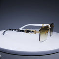 Trendy Rimless Sunglasses for Men Women Fashion Frameless Rectangle Sun Glasses Retro Shades Summer Traveling Eyewear UV400