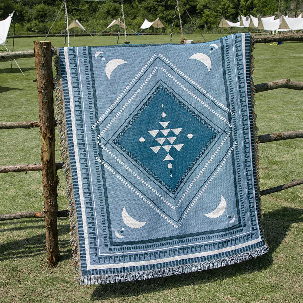 Hip Hop Blanket Sofa Towel Knit Punk Bedspread Pad Mat Bohemian Throw Travel Gothic Bedspread Sofa Cover Blankets Cotton Linen