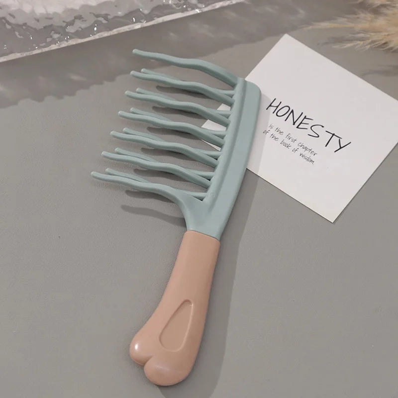 1pc Dual Wide-Tooth Hair Combs, Ideal for Long Curls & Voluminous Styles, Curly Hair Management &Home Massage, Elegant Hair Care