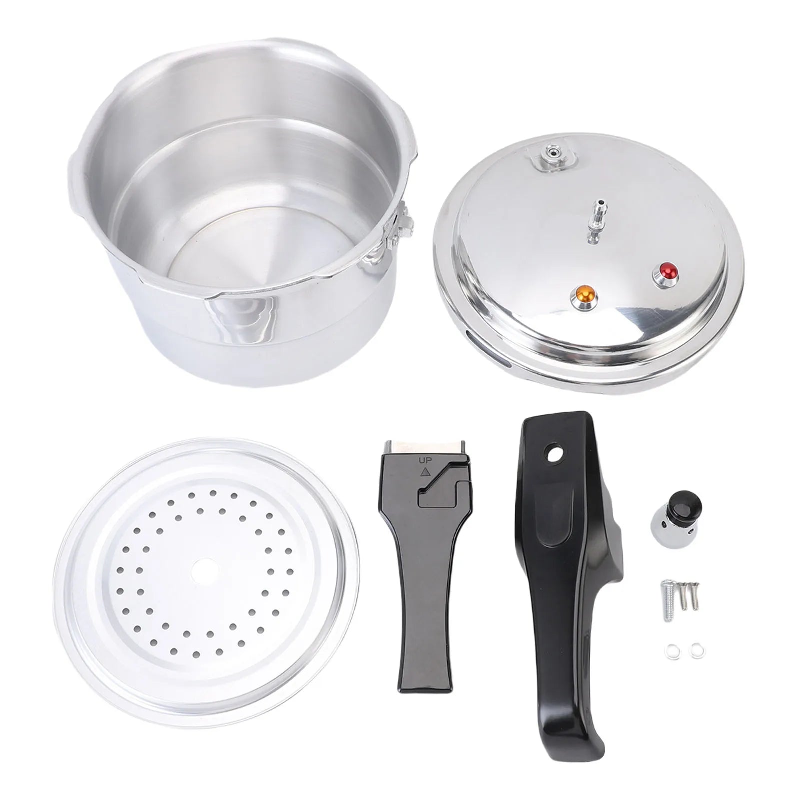 Pressure Cooker With Steam Rack for Kitchen 3L Explosion Proof Aluminium Alloy Safety Stovetop Fast Cooking Canning Cooker Pot