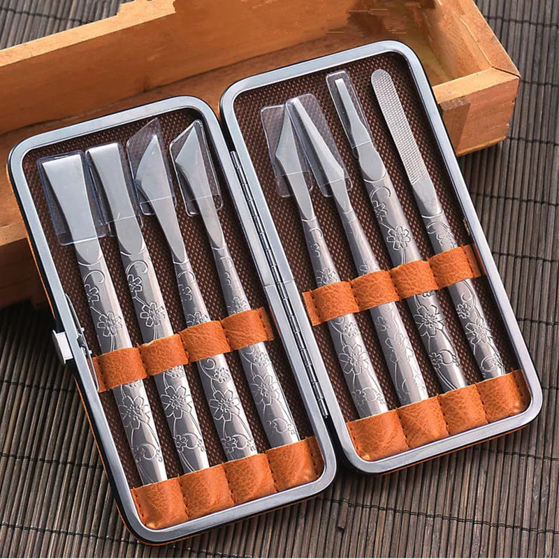 Leather Craft Skiving Knife with Sharp Handle, Handwork DIY Tool, 1Set