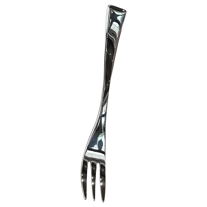 NEW! Stainless Steel Dinner Fork Long Handle Table Forks Set Korean Cutlery Four Tine Salad Dessert Fruit Forks Kitchen