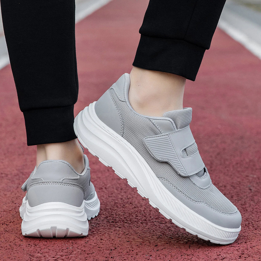 Diabetic Shoes for Men Comfort Walking Shoes for Elderly Swollen Feet Orthopedic Adjustable Double Strap Hook and Loop Sneakers