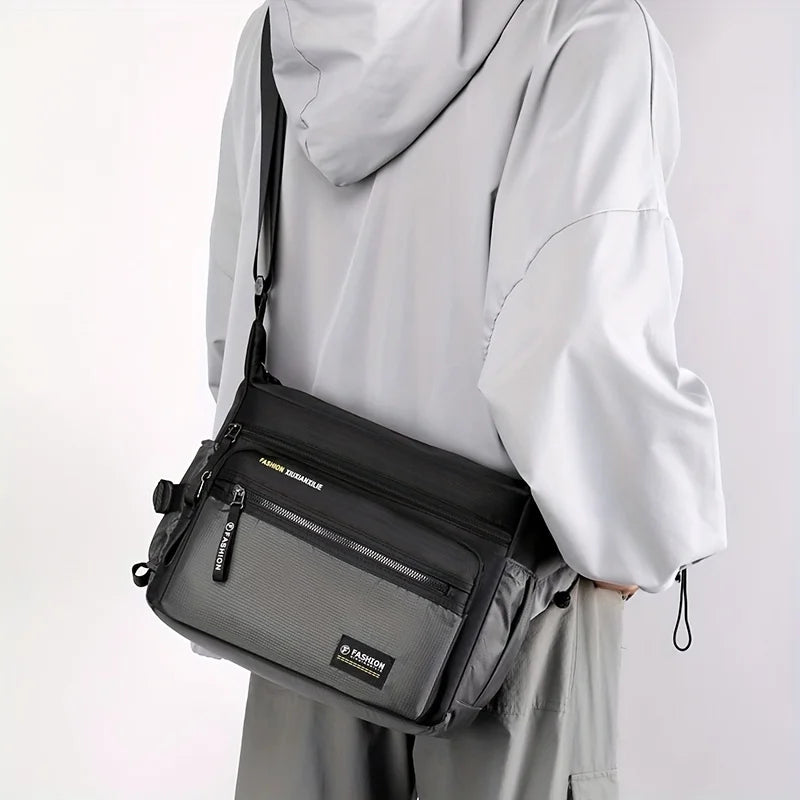Multifunctional Crossbody Bags for Men, Nylon Waterproof Shoulder Bag, Luxury Design, 2025