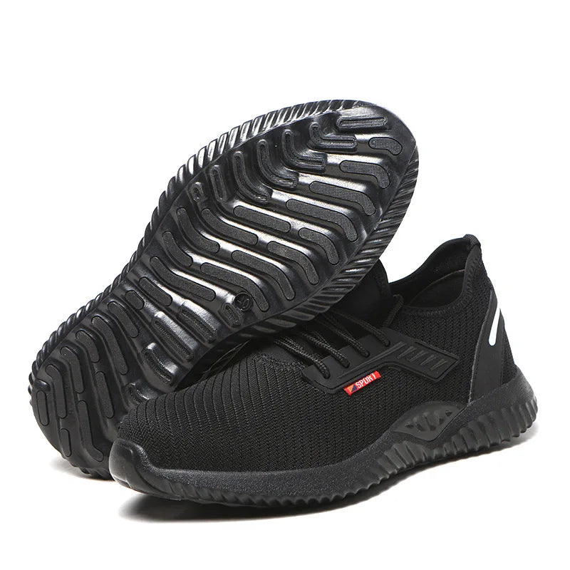 Safety Shoes Work Sneakers Steel Toe Men Women Anti Smash  Shoes Light BreathablePuncture Proof Work Boots Indestructible Safety