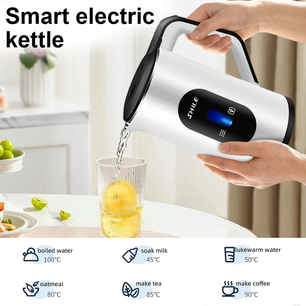 3L Stainless Steel Electric Digital Display Hot Water Boiler 1500W Fast Boil Multifunctional Tea Pot for Making Tea and Coffee