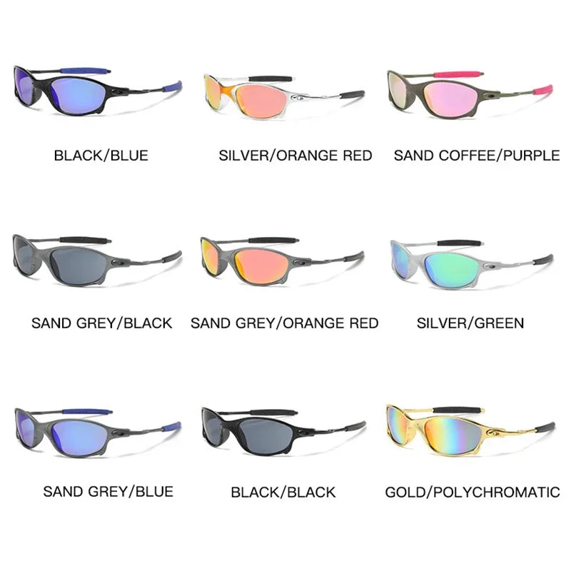 Colorful Sport Sunglasses Sun Glasses Goggles UV400 Windproof Sunglasses for Men Women Retro Road Bike Glasses De Sol Masculino