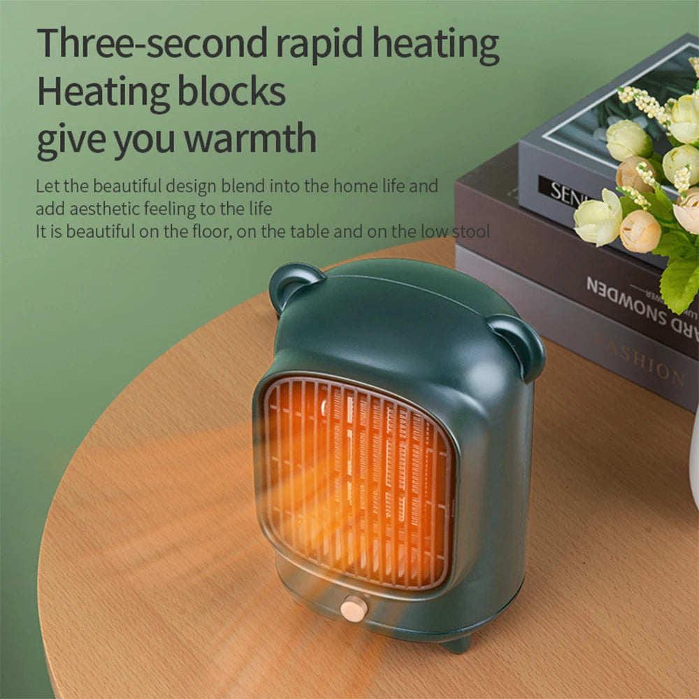 Portable Electric PTC Fan 500W/220V Portable Desktop Fan Heater Fast Heating Foot Hand Warmer Room Heater House Warmer Machine