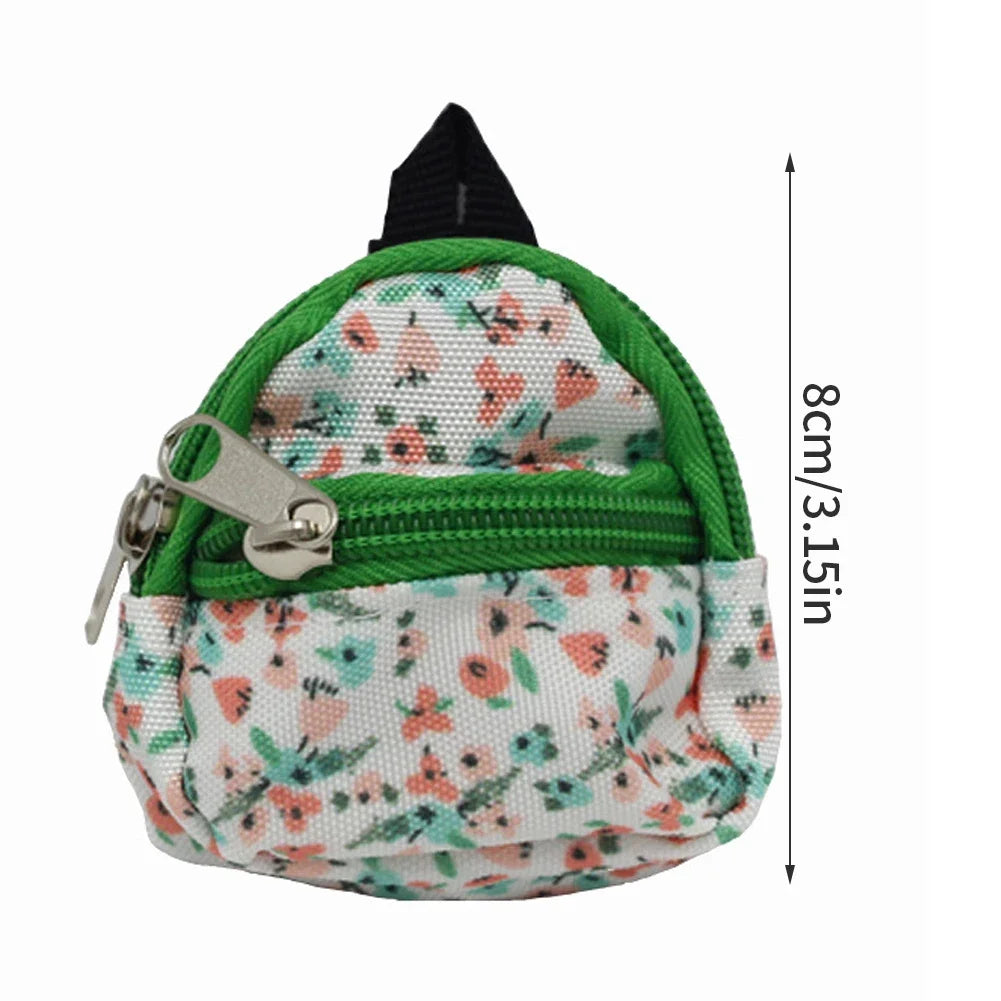 HOT Cute For Labubu Doll Canvas Backpack Simulation Pet Bag for 15/17cm Dolls Cute Doll Accessories